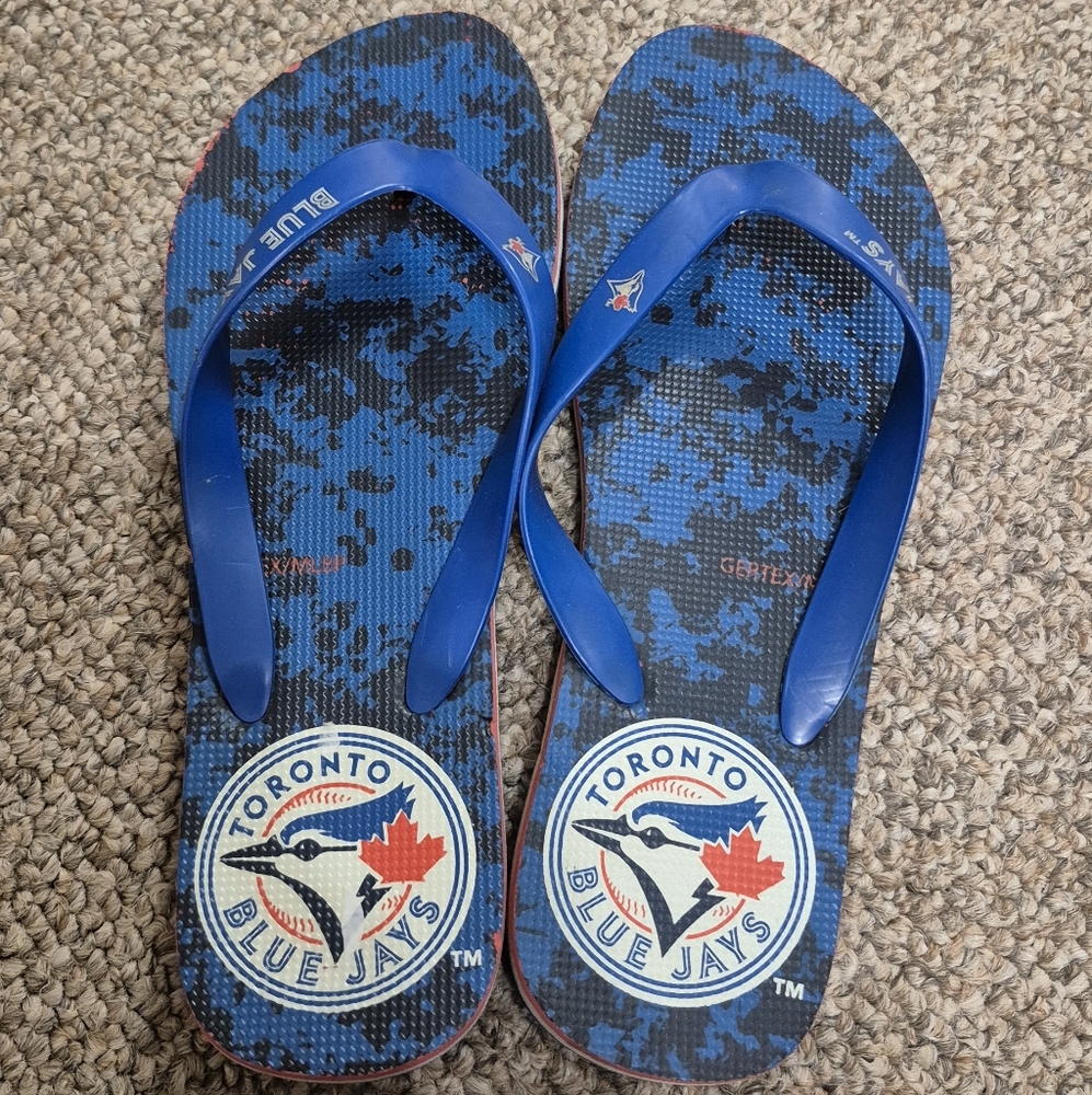 Toronto Blue Jays Flip Flops Unisex Size Small